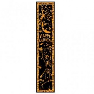 Halloween Flocked Metallic Banner